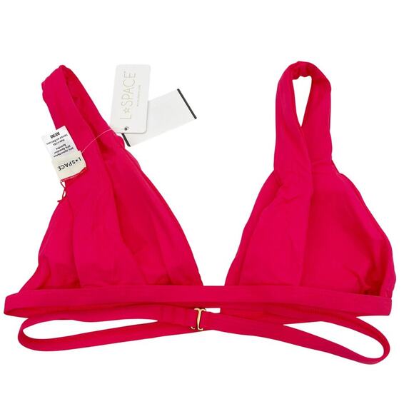 L*Space Avery Strappy Bikini Top in Hot Cherry Size Medium NEW With Tags! - Picture 6 of 6